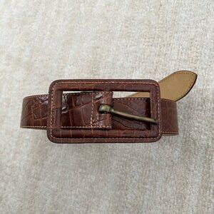 Brown Leather Boho Western Belt